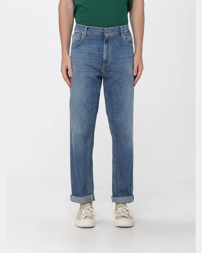 Dondup Gerade geschnittene Ervin Regular-Fit-Jeans aus Vintage-Five-Pocket-Denim Blau