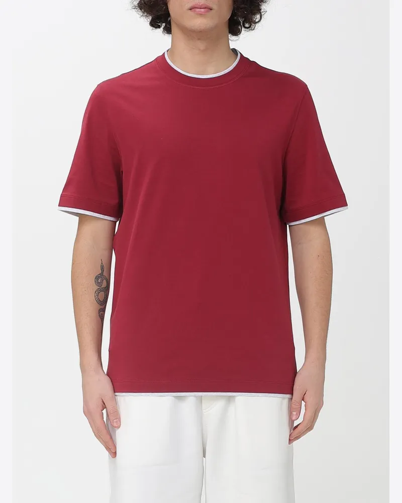 Brunello Cucinelli T-shirt herren Cherry
