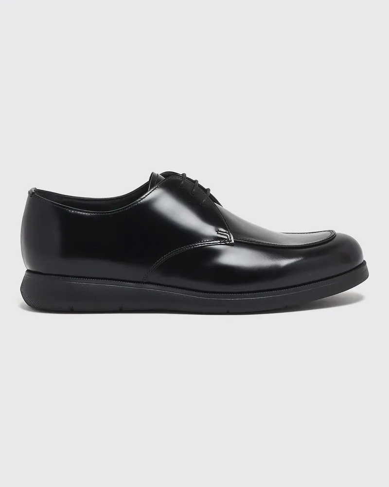 Church's Derby-Schuhe aus gebürstetem Kalbsleder mit runder Kappe Schwarz