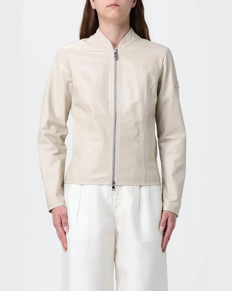 Peuterey Lederjacke Weiß