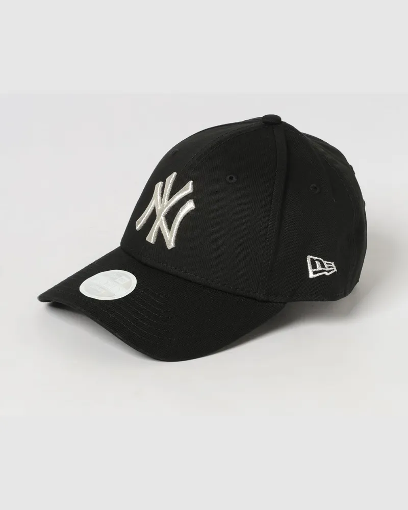 New Era 9Forty NY Yankees Baseballkappe aus Baumwolle mit gesticktem Logo Schwarz