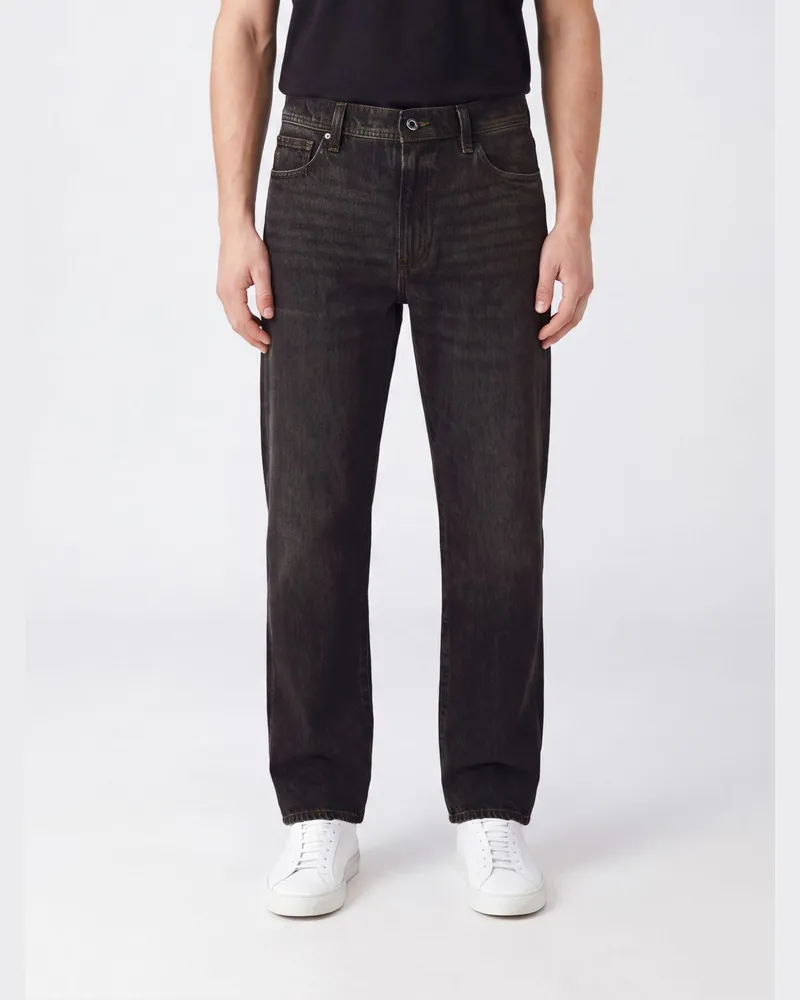 Filson Straight-Fit 5-Pocket-Jeans aus Denim in Used-Optik Schwarz