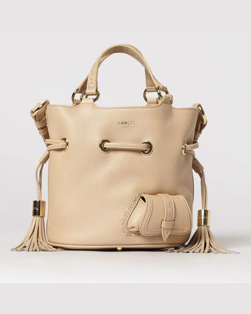 Lancel Premier Flirt Tasche aus genarbtem Leder Haselnuss