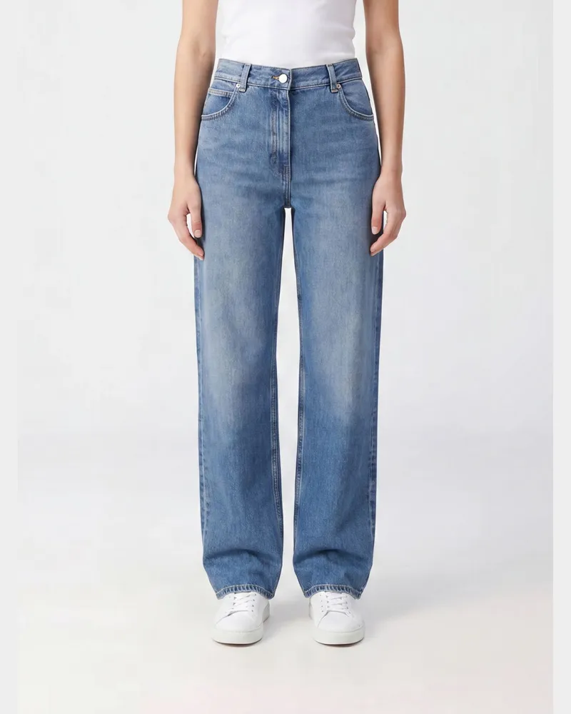 Calvin Klein High-Waist Straight Jeans von aus Baumwolldenim Hellblau