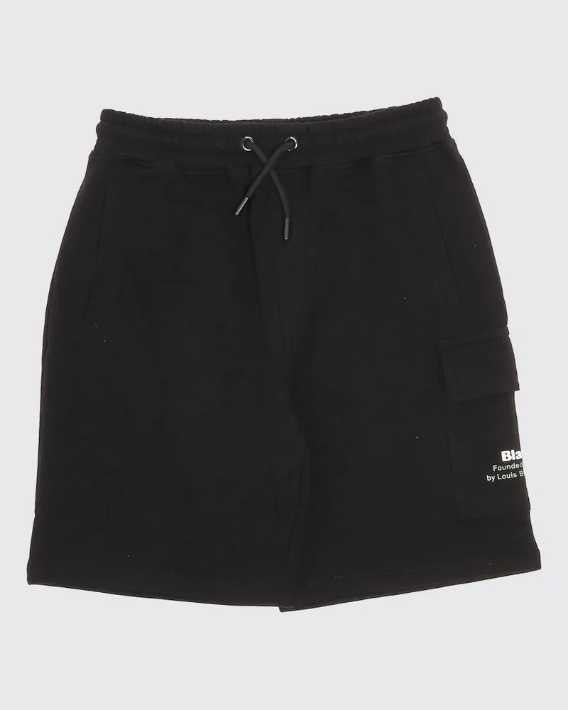 Blauer Baumwoll-Cargoshorts Schwarz