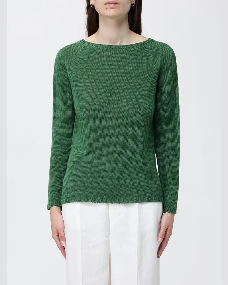 Max Mara Max Mara Leinenstrickoberteil Grün