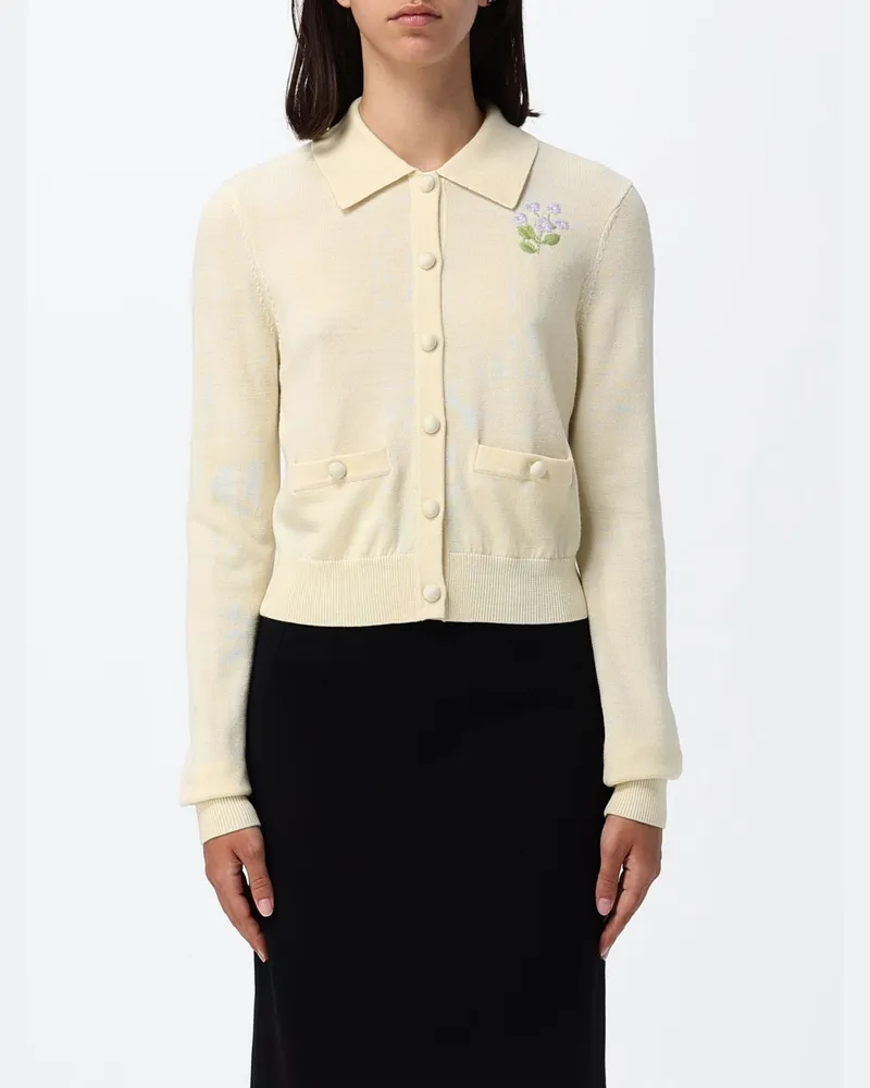 Self-Portrait Strickjacke damen Gelb