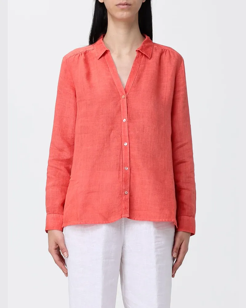 120% Lino Leinenhemd Rot