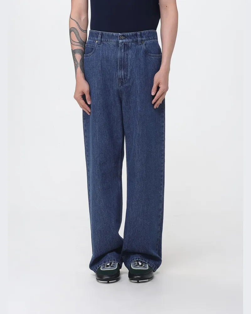 Fendi Weite Jeans aus Baumwolldenim Blau