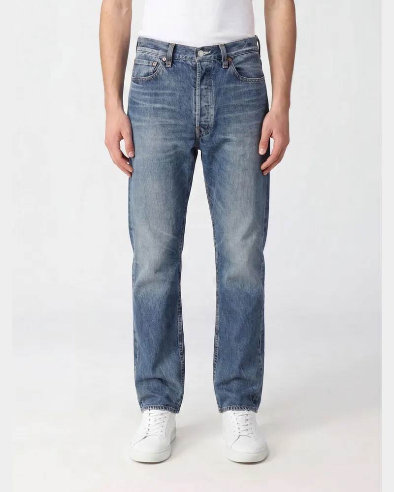 Yohji Yamamoto Indigofarbene Straight-Fit Jeans aus Baumwolldenim mit fünf Taschen Indigo