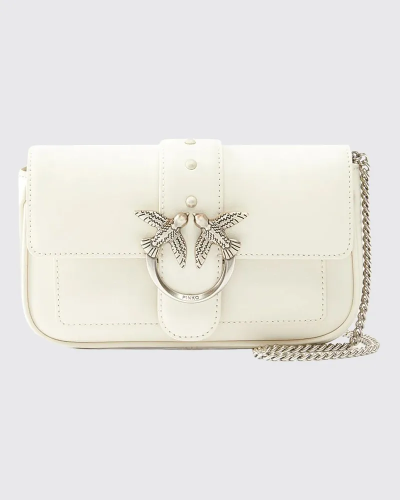 Pinko Love Bag One Simply Leder-Tasche Weiss