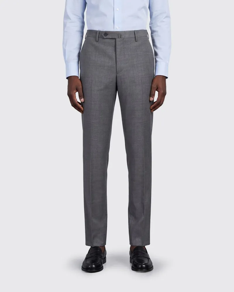 Incotex Slim Fit Anzughose aus reiner Schurwolle Grau