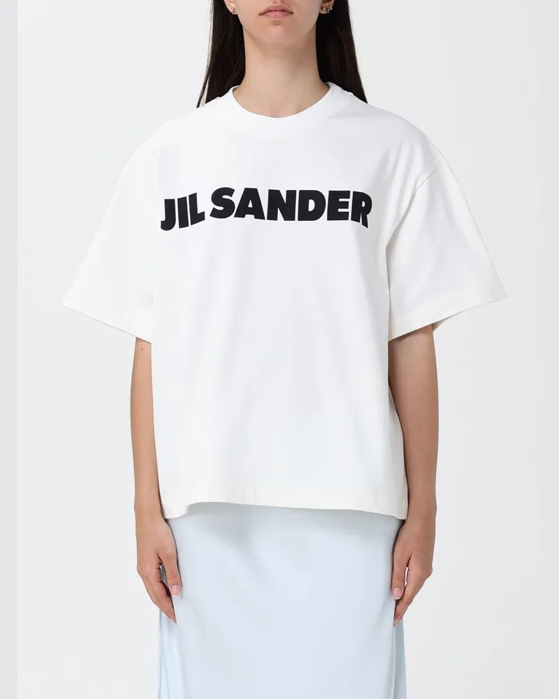 Jil Sander Baumwoll-T-Shirts mit Logo Natural