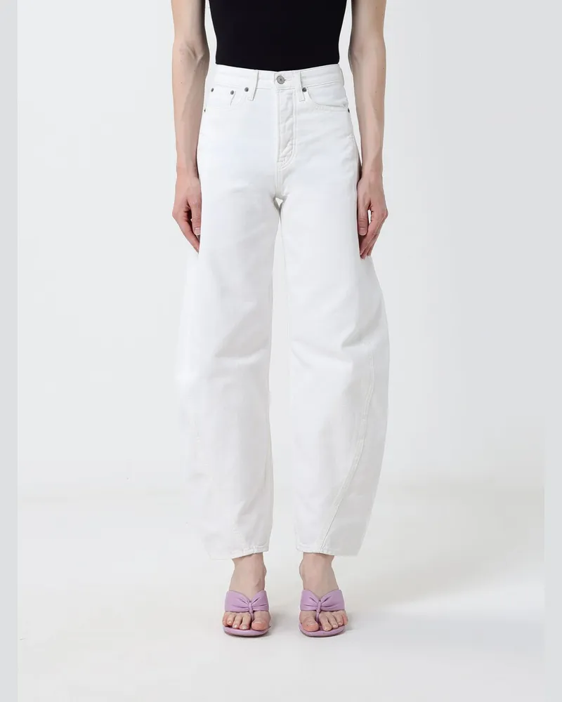Tommy Hilfiger High-Waist Baggy-Jeans von aus Denim im Five-Pocket-Design Weiß