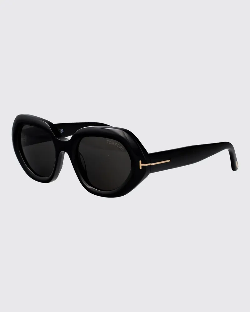 Tom Ford Cat-Eye-Sonnenbrille aus Acetat mit abgerundeter Form Schwarz