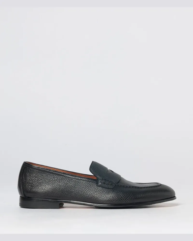 Doucal´s Loafer aus genarbtem Leder Blau