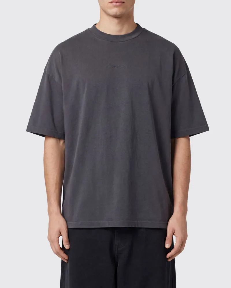 Fear of God Relaxed Fit T-Shirt aus Baumwolle mit tonalem Logo Schwarz