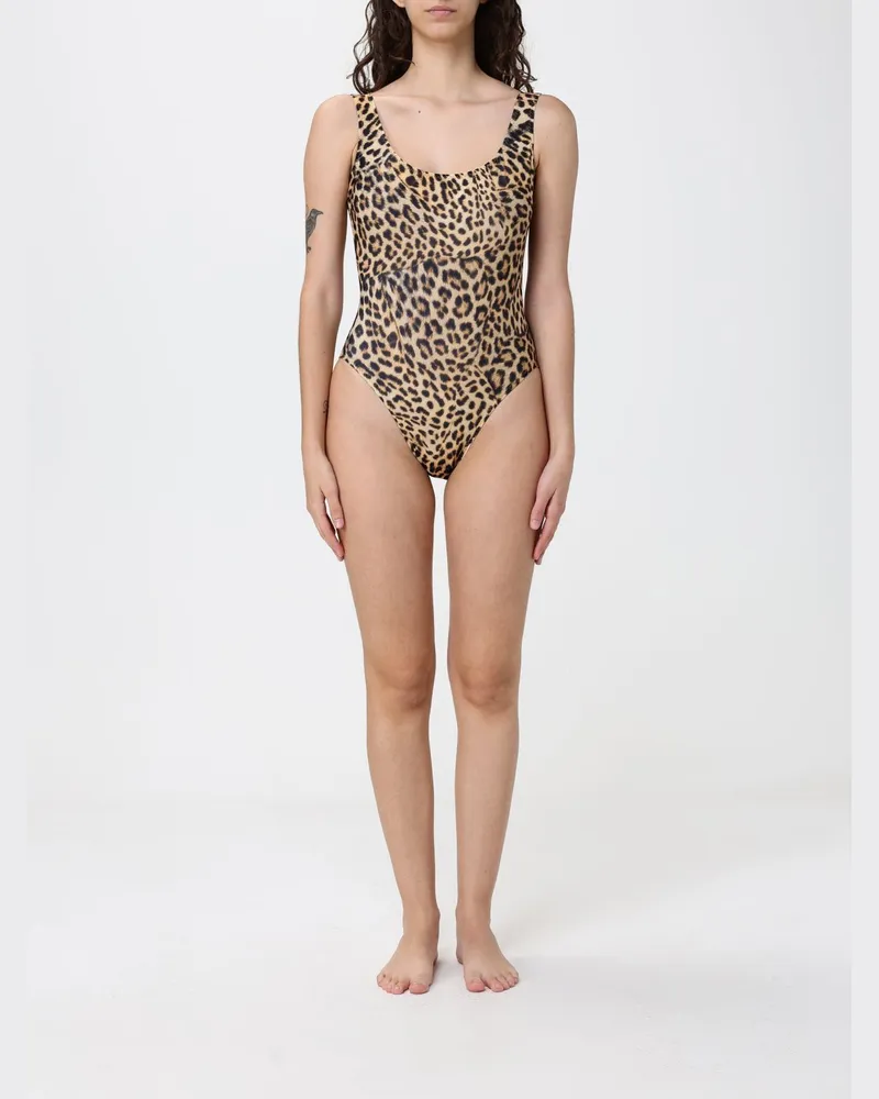 Norma Kamali Einteiler aus Polyester mit Animal-Print Bunt