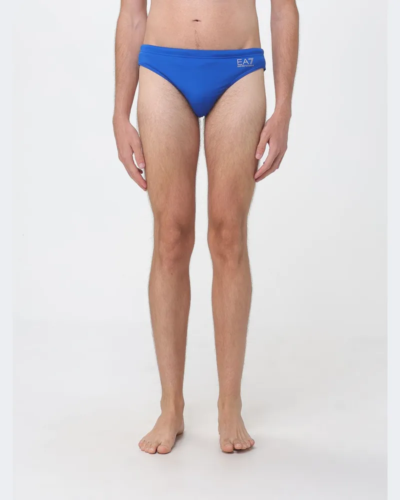 EA7 Slip-Badehose aus Polyester Hellblau