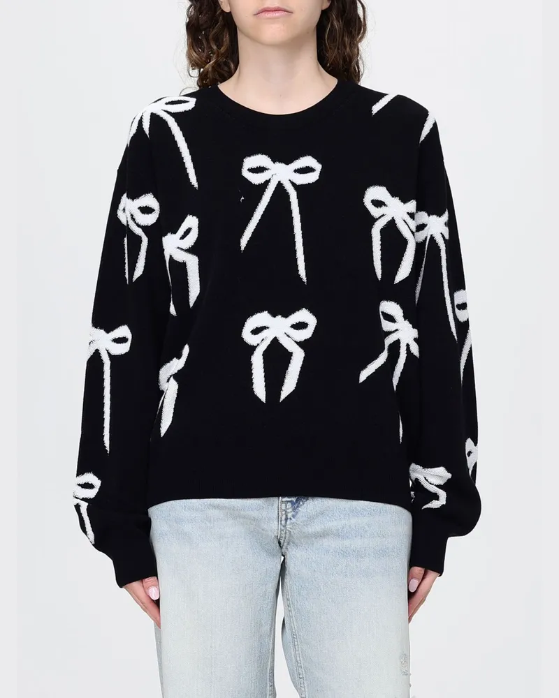 Marc Jacobs Viskose-Rundhalspullover mit Schleifen Schwarz
