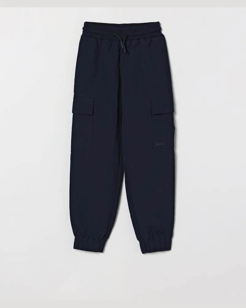 HUGO BOSS Cargo-Jogginghose für Jungen aus Jersey mit elastischem Bund Blau