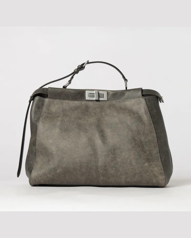 Fendi My Peekaboo® Schultertasche von aus Kalbsleder mit Drehverschluss Schwarz