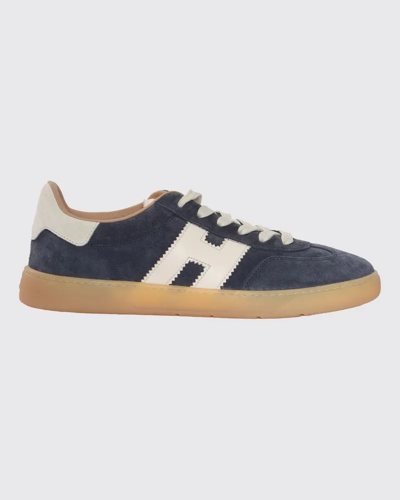 Hogan Cool Sneaker aus Glatt- und Velours-Kalbsleder mit H-Logo Blau