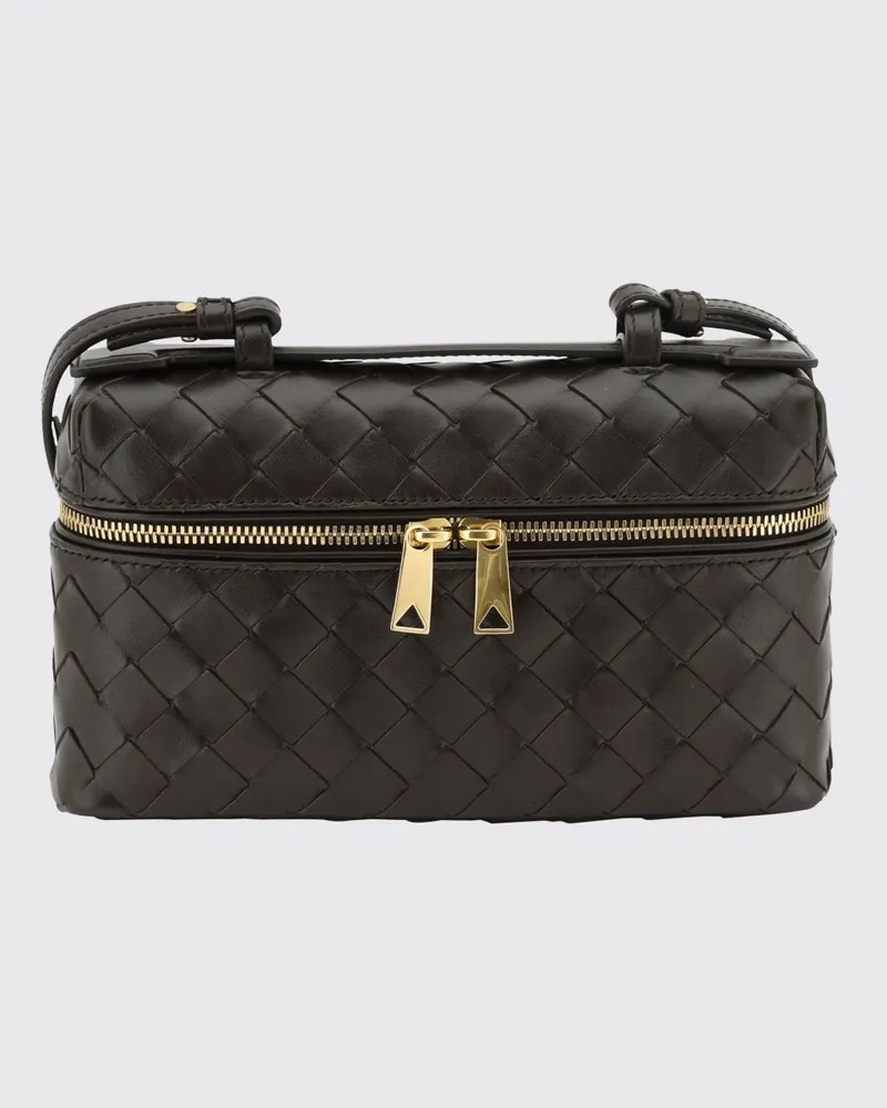 Bottega Veneta Bang Bang Tasche aus geflochtenem Leder Braun
