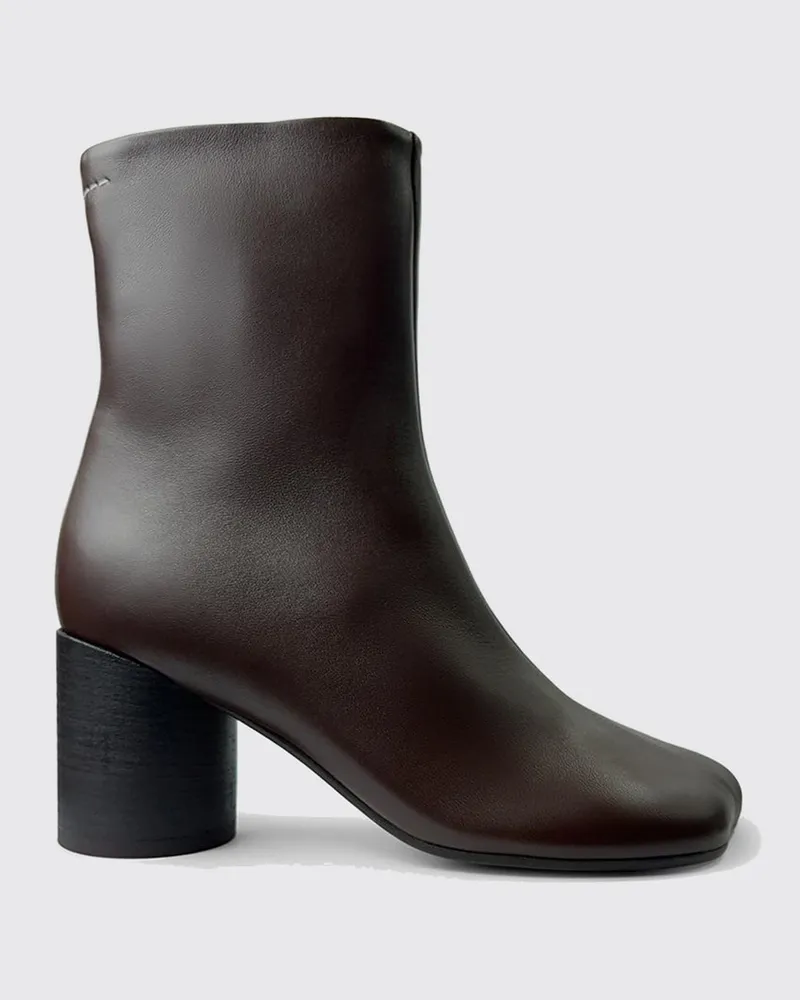 Maison Margiela Anatomic Tabi Leder-Stiefeletten Braun