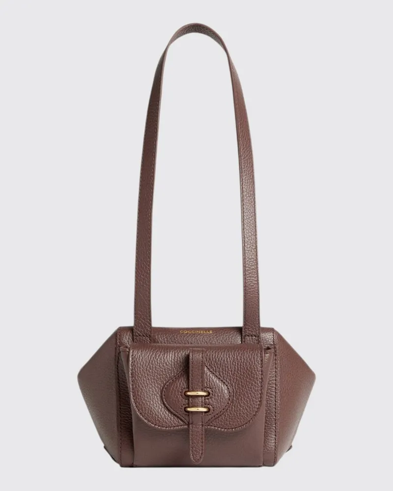 Coccinelle Asymmetrische Mavery Schultertasche von aus genarbtem Leder Red