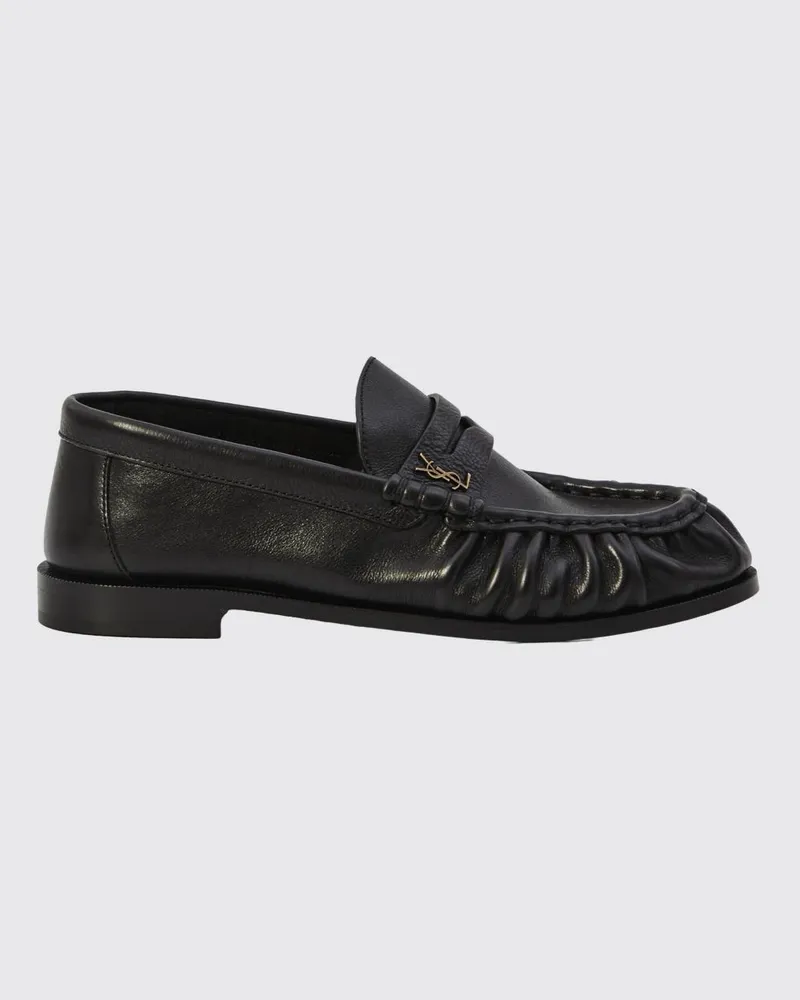 Saint Laurent Le Loafer Mokassin aus pflanzlich gegerbtem Leder Schwarz