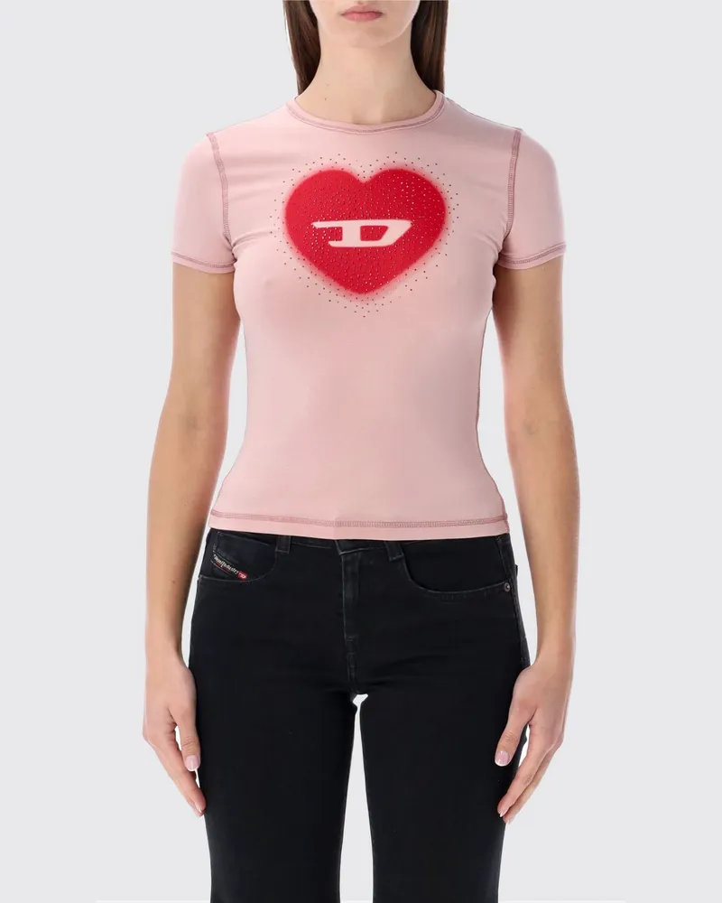 Diesel T-shirt damen Pink