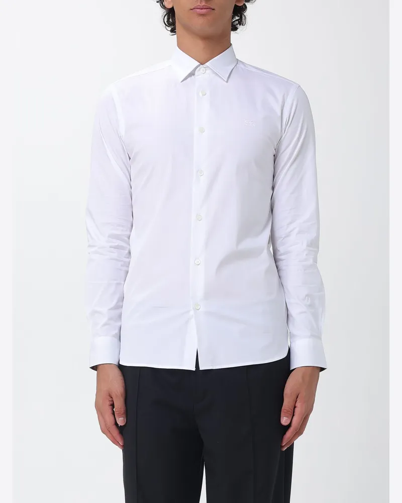 Burberry Slim-Fit-Hemd aus Stretch-Baumwollpopeline mit französischem Kragen Weiß