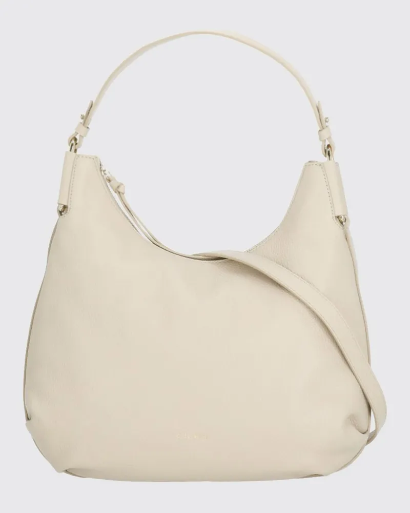 Coccinelle Rebekka Tasche aus genarbtem Leder Beige