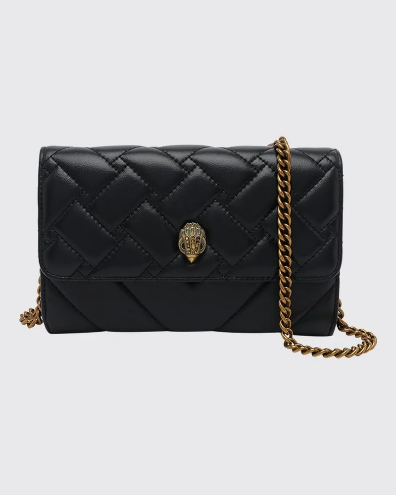 Kurt Geiger Mini-Tasche Kensington aus Matelassé-Leder mit Klappe Schwarz