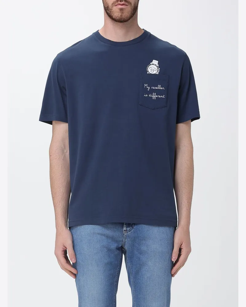 MC2 Saint Barth Baumwoll-T-Shirt mit Logo Blau