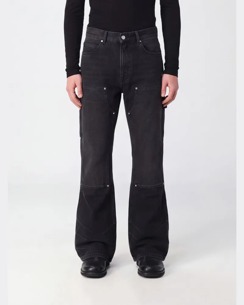 Amiri Flared-Jeans aus schwarzem Baumwolldenim mit mittlerer Leibhöhe Schwarz