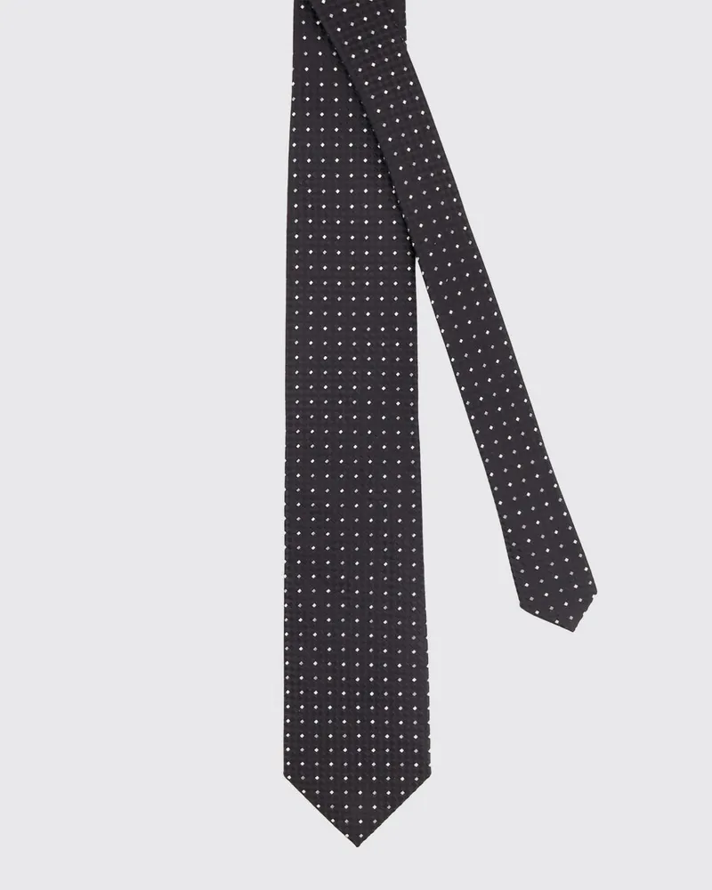 Tom Ford Gepunktete Seidenkrawatte mit 7,5 cm Breite Marine