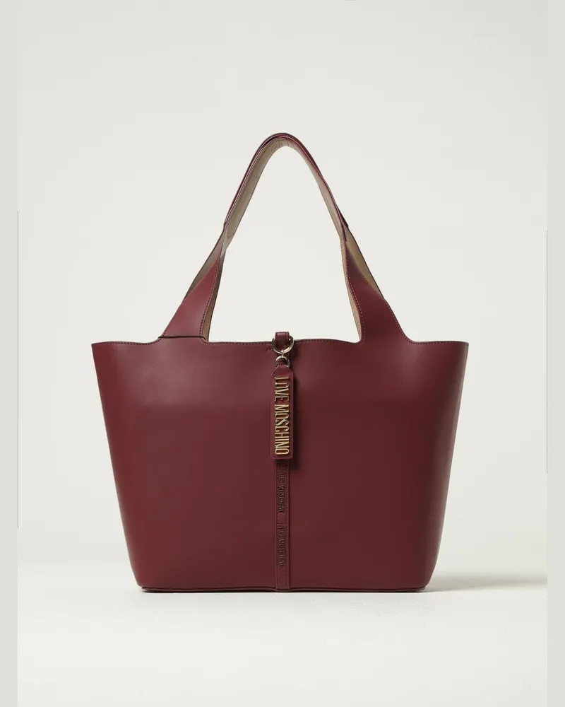 Moschino Handtasche damen Weinrot