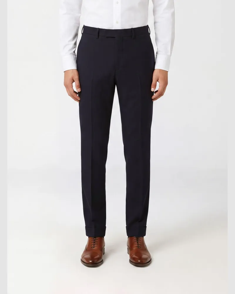 PT TORINO Slim-Fit Schneiderhose von aus Stretch-Schurwolle mit amerikanischen Taschen Blau