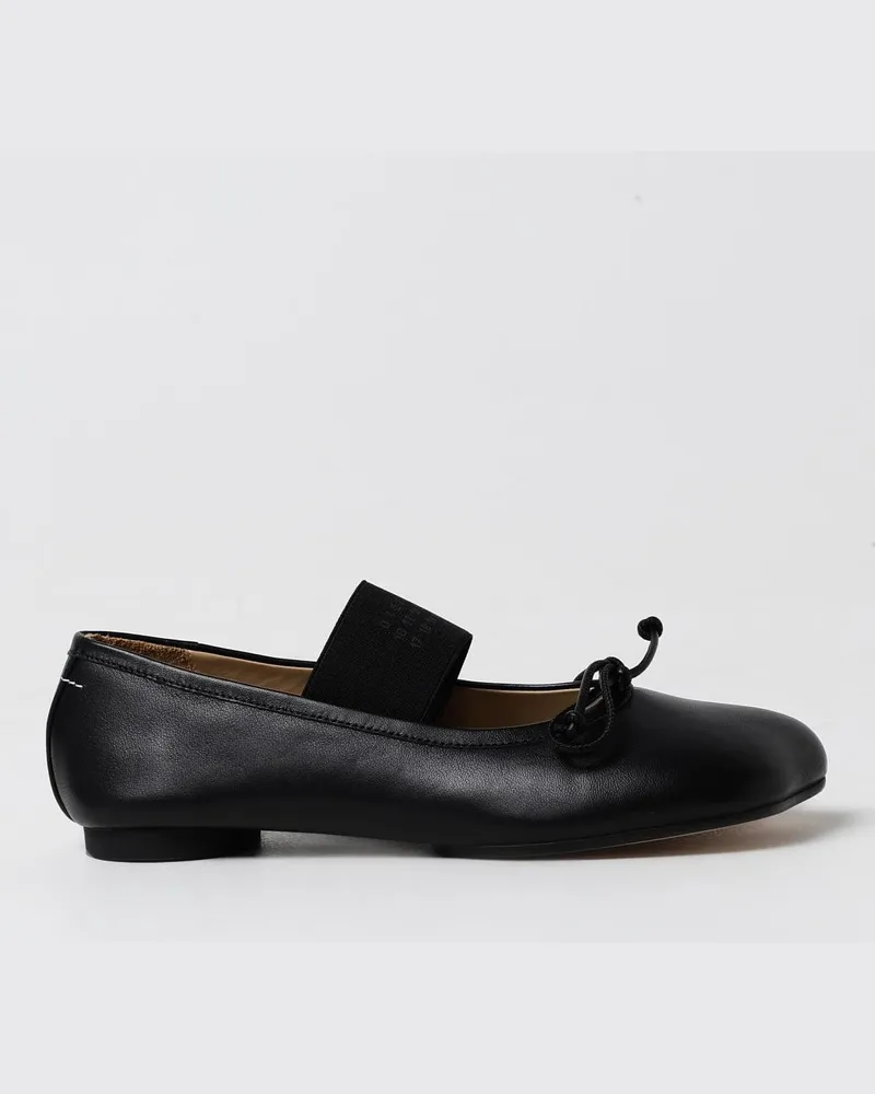 Maison Margiela Anatomic Tabi Ballerinas aus Nappaleder Schwarz