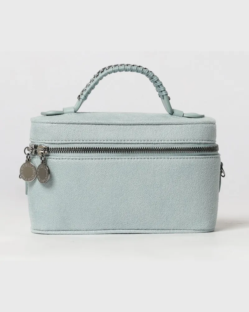 Stella McCartney Falabella Vanity Mini-Tasche aus Eco Alter Mat mit Kette Blau