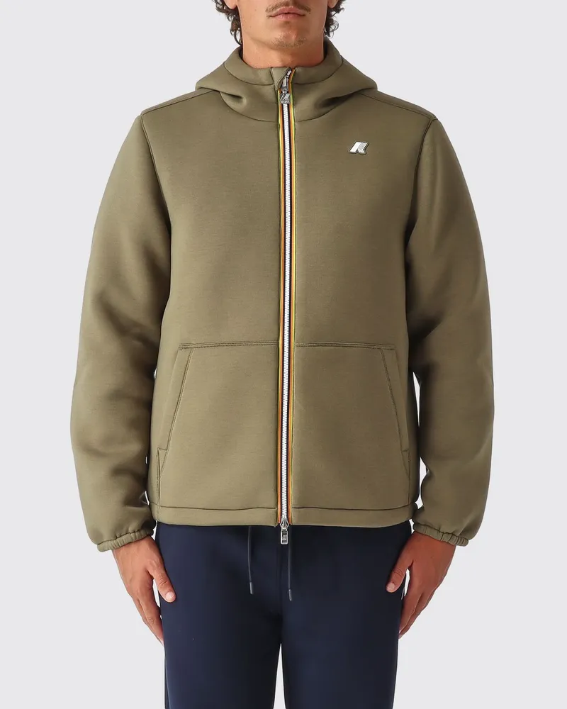 K-Way Wendbare Kapuzen-Windjacke aus recyceltem Polyester Blau