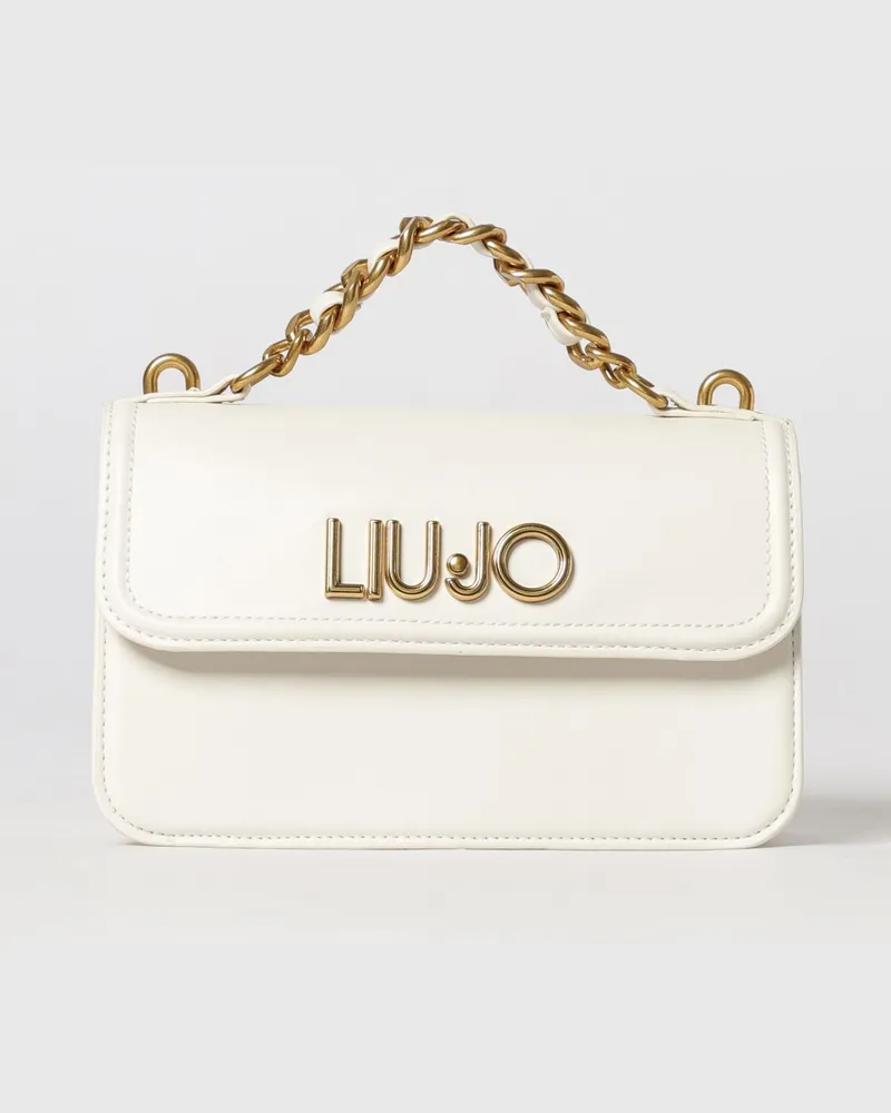 Liu Jo Polyestertasche mit Metallic-Logo Cream