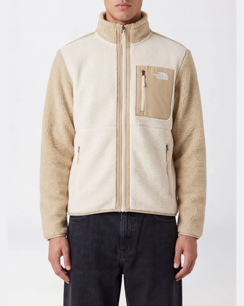The North Face Yumiori-Fleecejacke von mit zweifarbigem abstraktem Druck und hohem Kragen Weiß