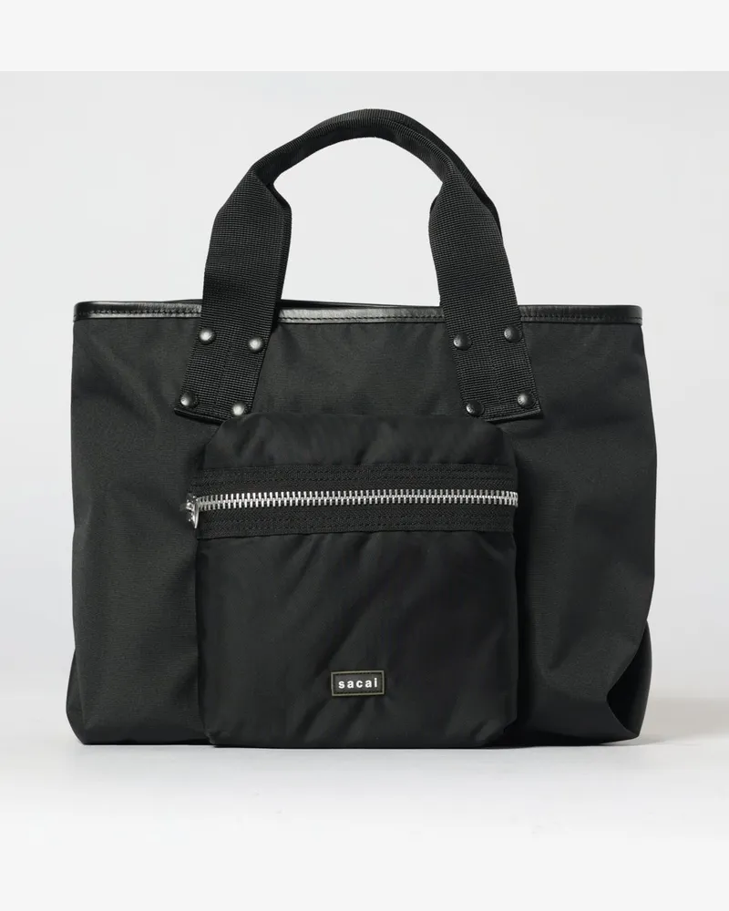 Sacai Handtasche aus Polyester Schwarz