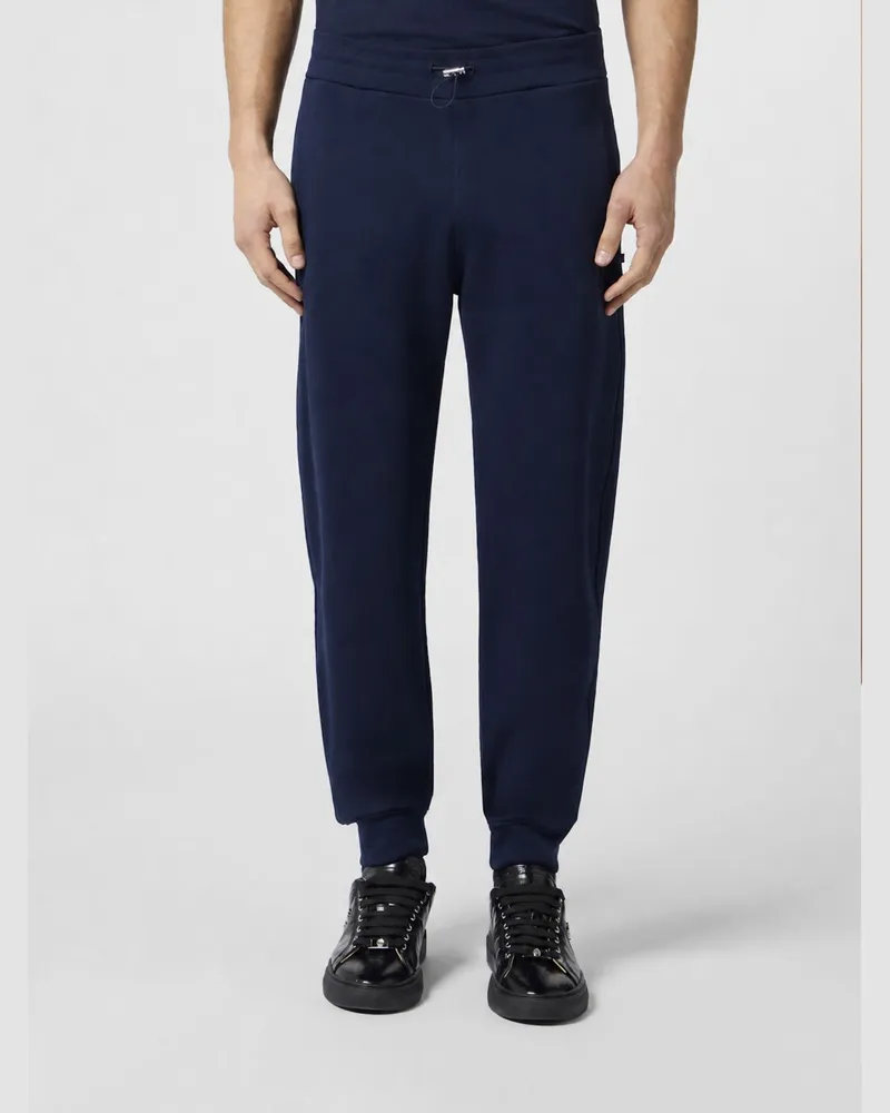Billionaire Jogginghose aus Baumwolle mit elastischen Bündchen und Kordelzug Blau