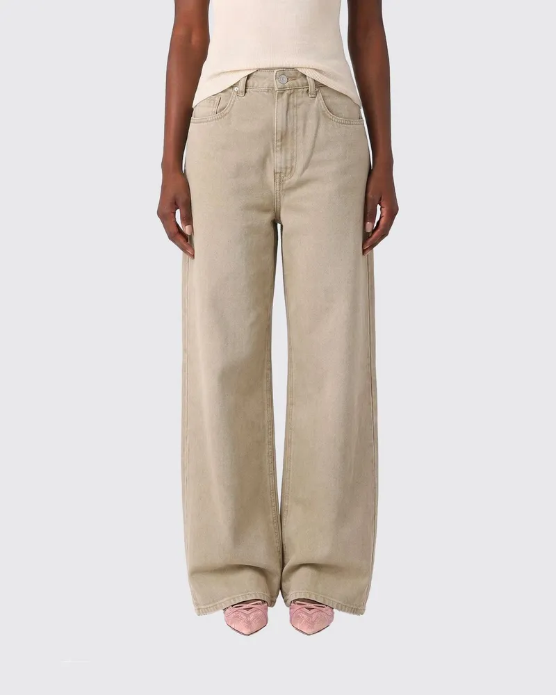 Dunst Weite Jeans aus Denim Sand