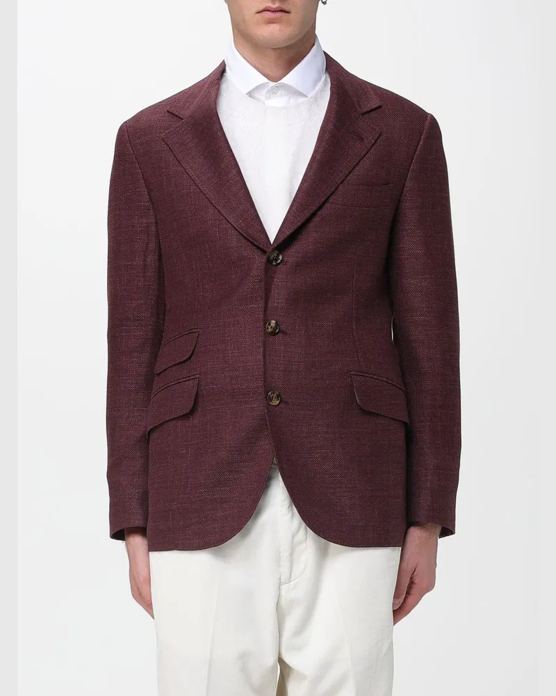 Brunello Cucinelli Jacke herren Burgunderrot