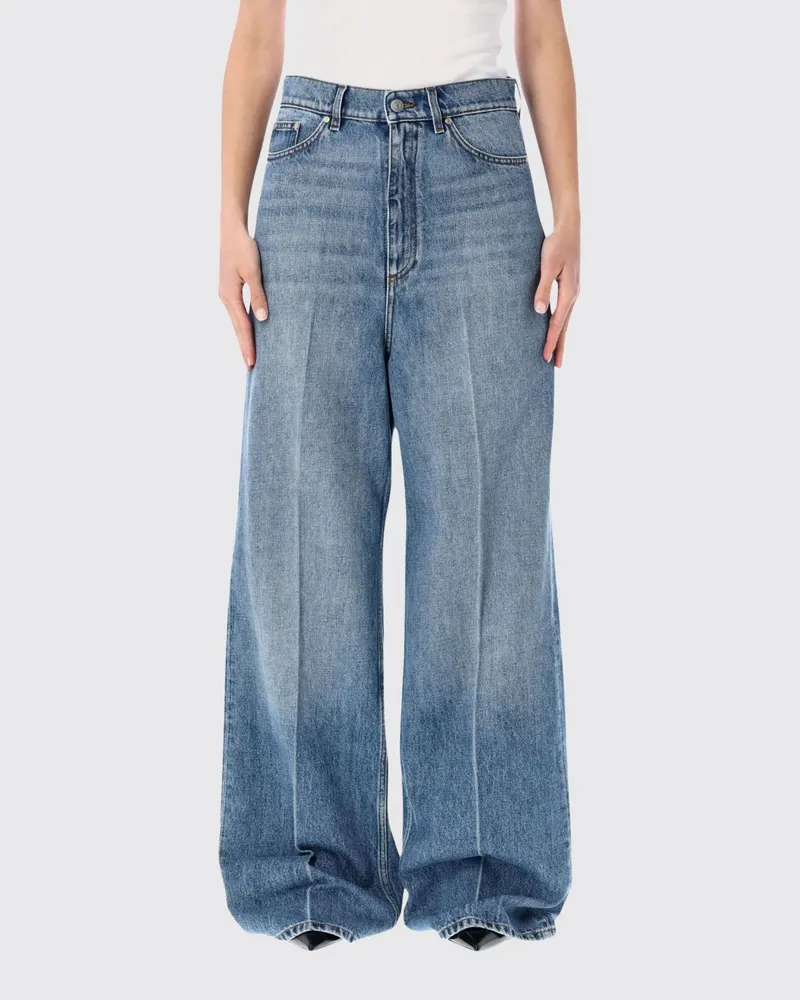 Stella McCartney Wide-Leg Jeans mit hohem Bund aus Stretch-Denim Denim